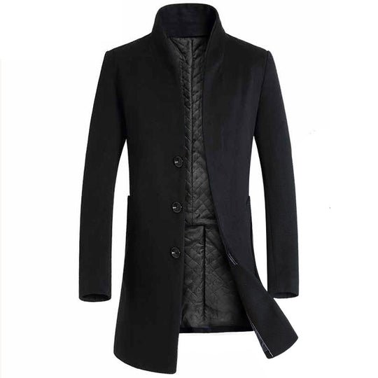 Herren elegante Steppjacke mit hohem Kragen und modischem Schnitt EB