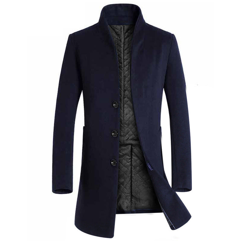 Herren elegante Steppjacke mit hohem Kragen und modischem Schnitt EB