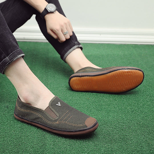 Damen lässige Slip-On Freizeitschuhe mit atmungsaktivem Obermaterial und rutschfester Sohle EB