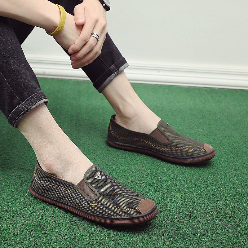 Damen lässige Slip-On Freizeitschuhe mit atmungsaktivem Obermaterial und rutschfester Sohle EB