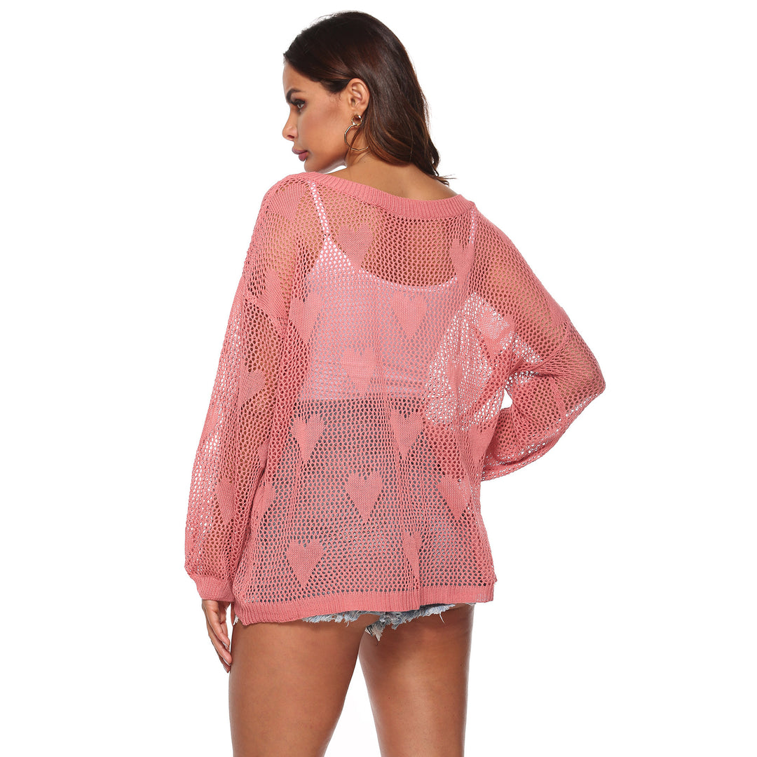 Damen luftiger Netzpullover EB