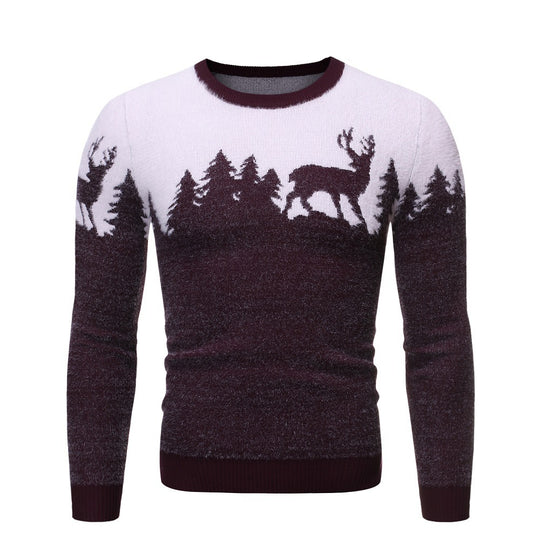 Herren gemütlicher Pullover mit Motivprint EB