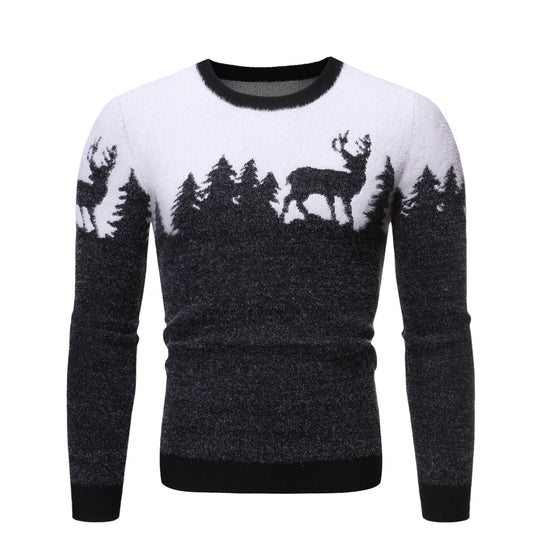 Herren gemütlicher Pullover mit Motivprint EB
