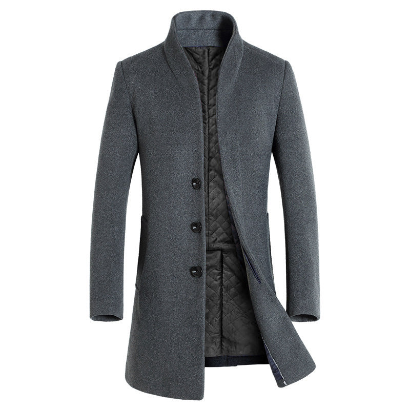 Herren elegante Steppjacke mit hohem Kragen und modischem Schnitt EB