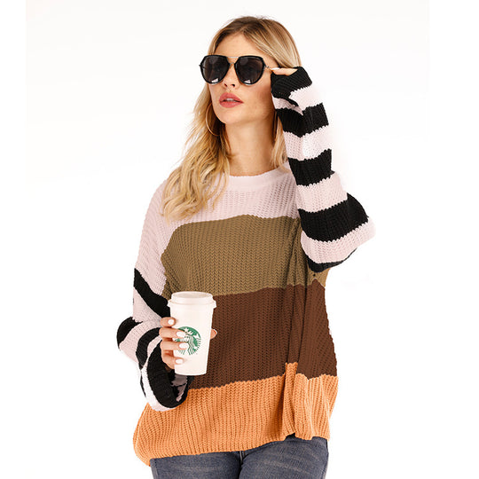 Damen lässiger Strickpullover EB