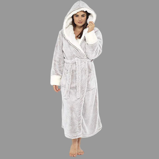 EB | Luxus Bademantel - Damen - Weiche Kapuze und Praktische Details