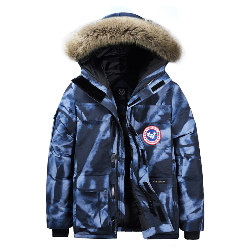 Herren Thermo-Parka mit abnehmbarer Kapuze und Fellkragen EB