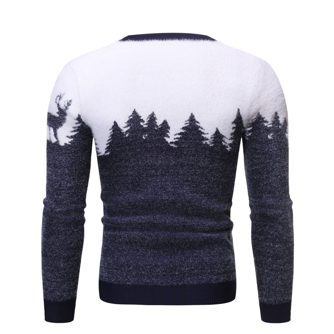 Herren gemütlicher Pullover mit Motivprint EB