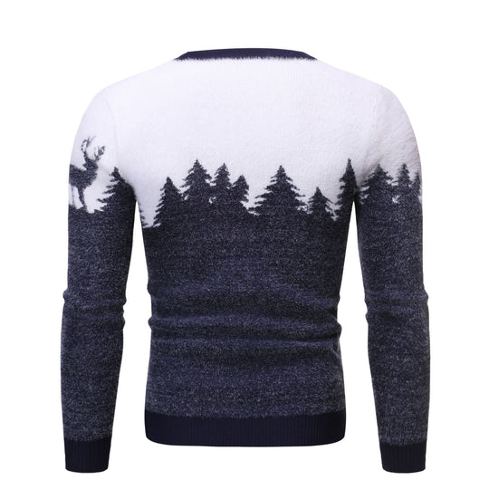 Herren gemütlicher Pullover mit Motivprint EB