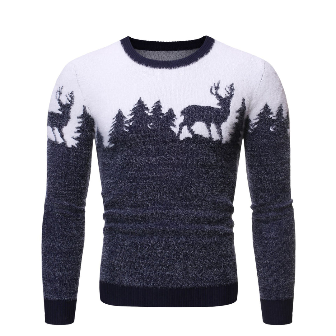 Herren gemütlicher Pullover mit Motivprint EB