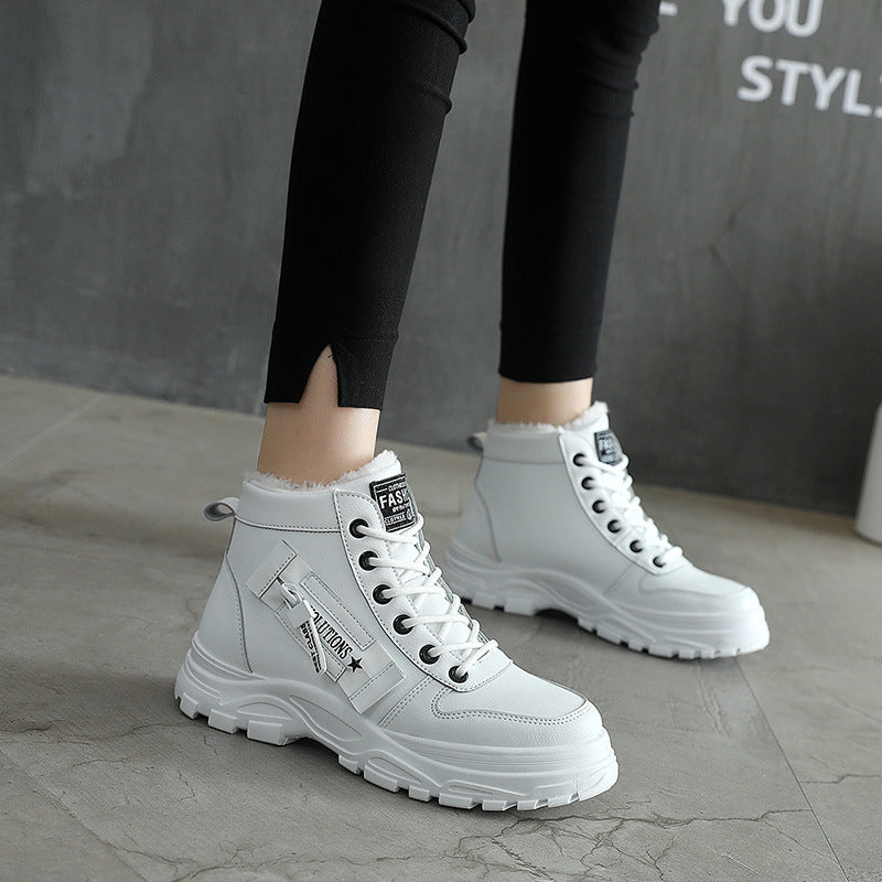 Damen hohe Winter Sneaker mit gefüttertem Innenfutter und rutschfester Sohle EB