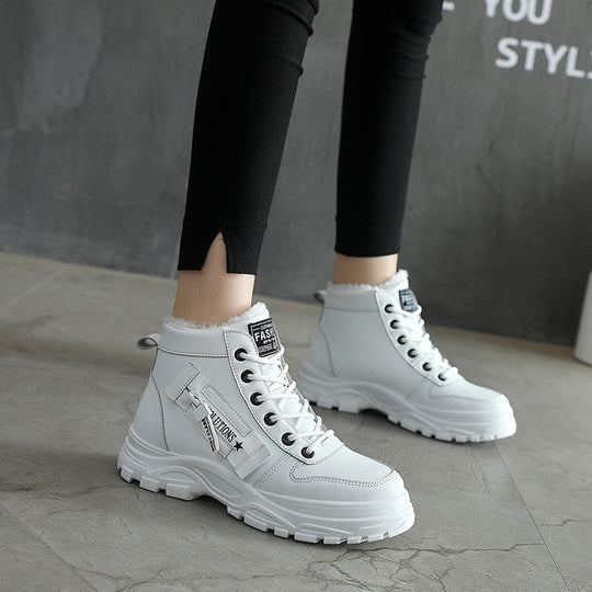 Damen hohe Winter Sneaker mit gefüttertem Innenfutter und rutschfester Sohle EB
