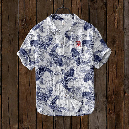 EB | Vintage Fisch Japanische Kunst Shirt