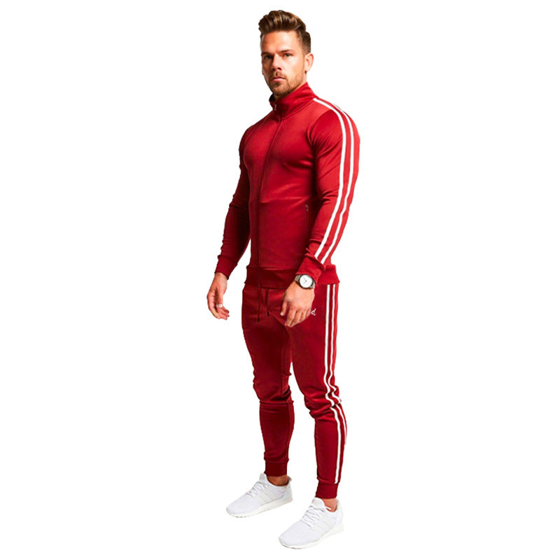 Herren Sportanzug mit Stehkragen und elastischen Bündchen EB
