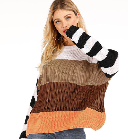 Damen Pullover mit Streifenmuster EB