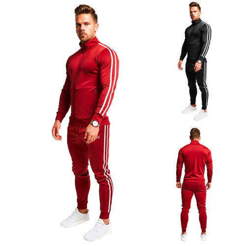 Herren Sportanzug mit Stehkragen und elastischen Bündchen EB