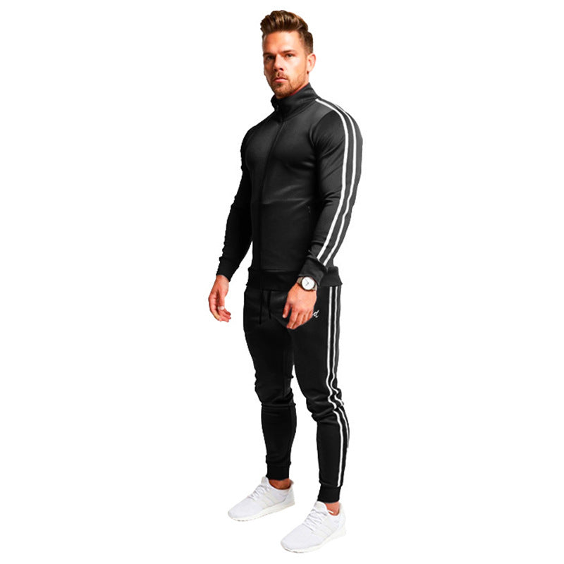 Herren Sportanzug mit Stehkragen und elastischen Bündchen EB