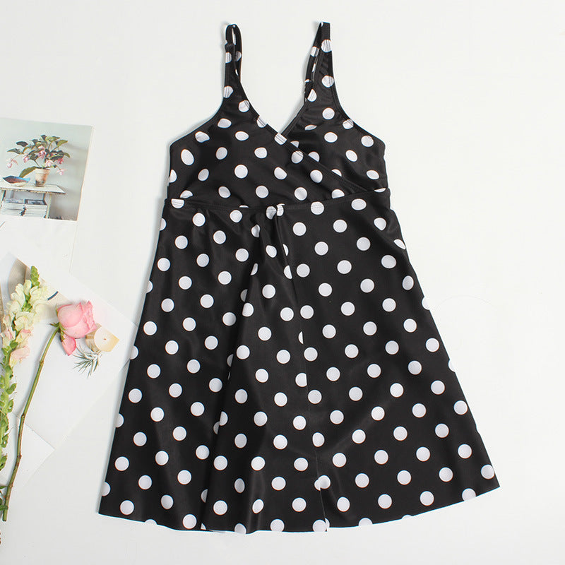Damen Freizeitkleid mit elegantem Punkte-Design EB