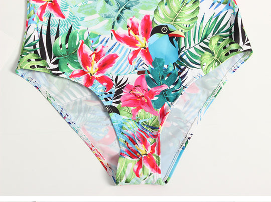 Damen Einteiler-Badeanzug mit floralem Design und komfortabler Passform EB