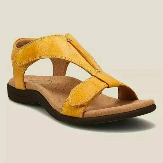 EB Einfarbige Sandalen Mit Klettverschluss