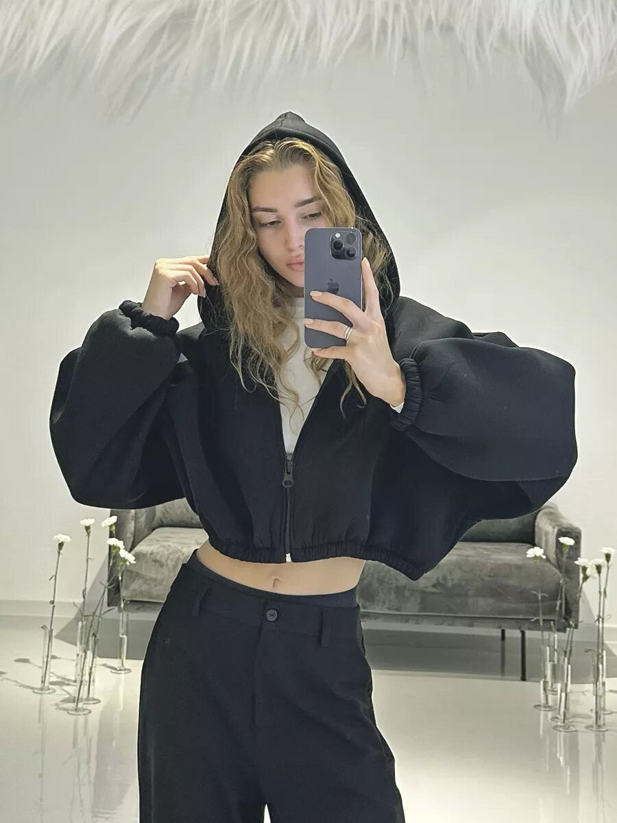 EB | Lässig, Leicht, Kurze Sport Hoodie Jacke