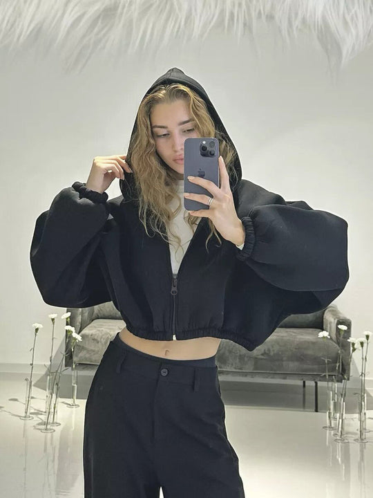 EB | Lässig, Leicht, Kurze Sport Hoodie Jacke