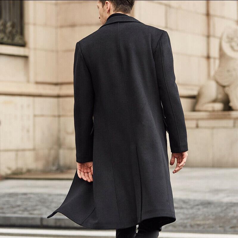 Herren klassischer Wollmantel mit modernem Schnitt und eleganten Details EB