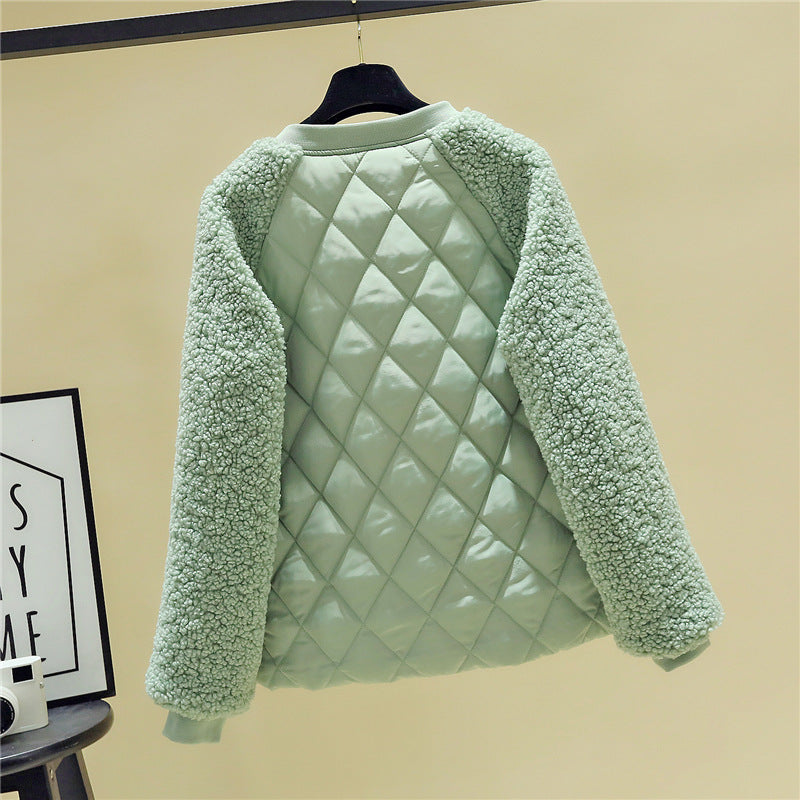 Damen gesteppte Übergangsjacke mit kuscheligem Teddy-Futter und praktischen Taschen EB