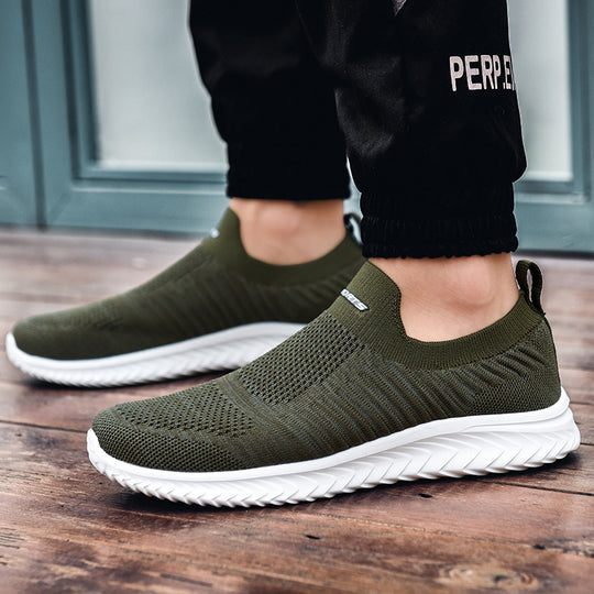 Damen Sportliche Slip-On Sneakers mit flexiblem Strickoberteil EB