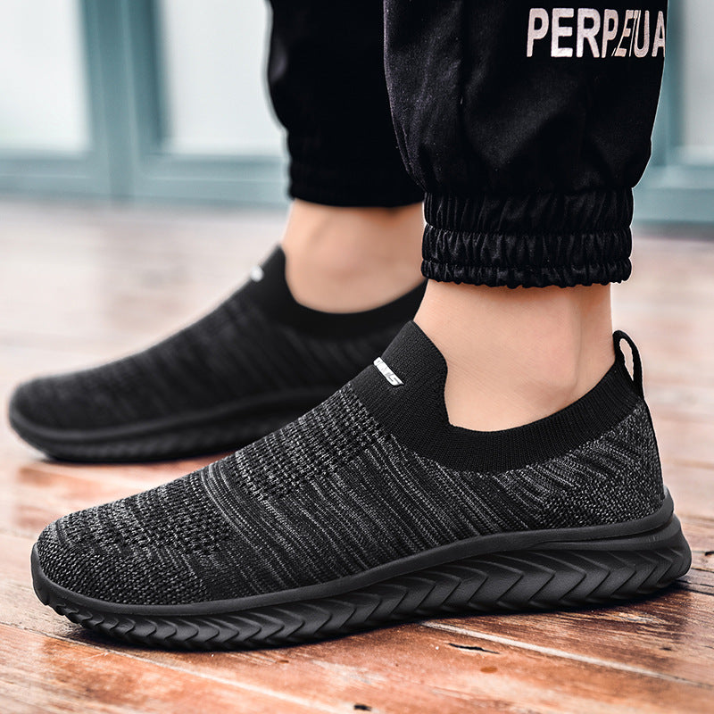 Damen Sportliche Slip-On Sneakers mit flexiblem Strickoberteil EB
