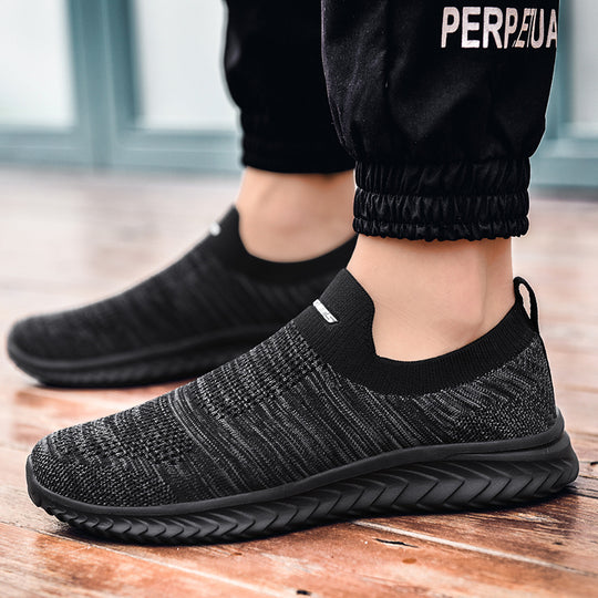 Damen Sportliche Slip-On Sneakers mit flexiblem Strickoberteil EB
