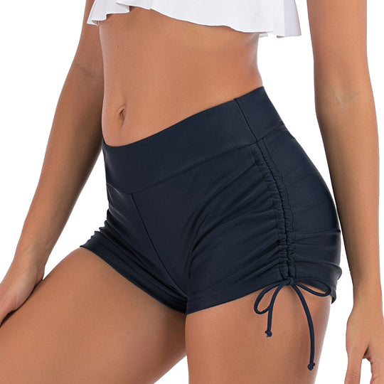 Damen Hochgeschnittene Strandshorts mit Raffung EB