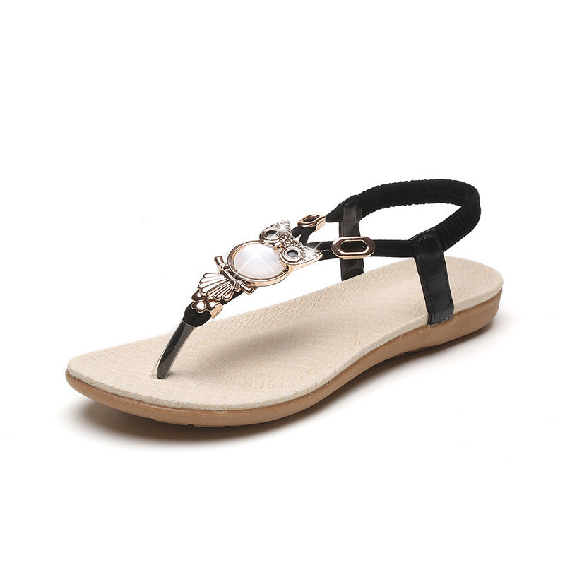 Damen Sandalen mit elegantem Schmuckdetail und rutschfester Sohle EB