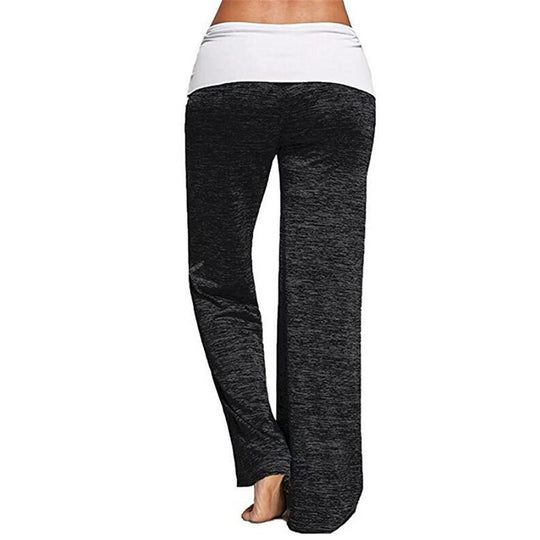 Damen Weite Sporthose mit elastischem Bund und Kordelzug EB