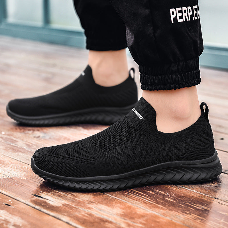 Damen Sportliche Slip-On Sneakers mit flexiblem Strickoberteil EB