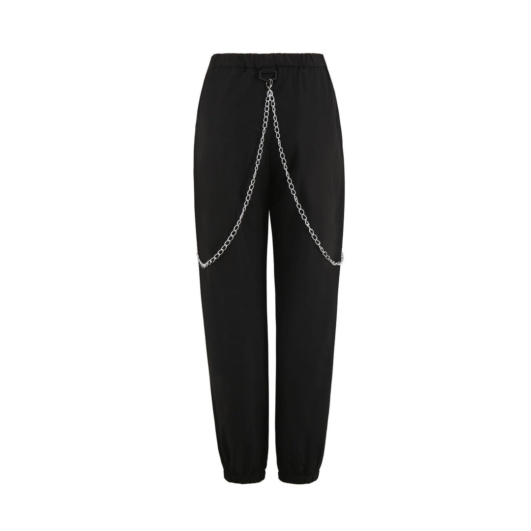 Damen Coole Cargo-Hose mit Kettendetails EB