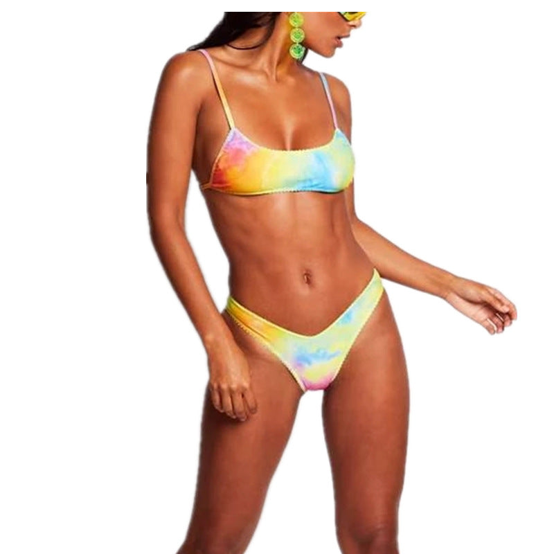 Damen Bunt gemusterter Bikini EB