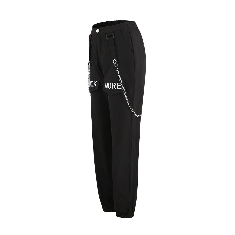 Damen Coole Cargo-Hose mit Kettendetails EB