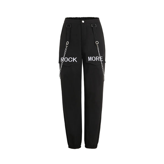 Damen Coole Cargo-Hose mit Kettendetails EB
