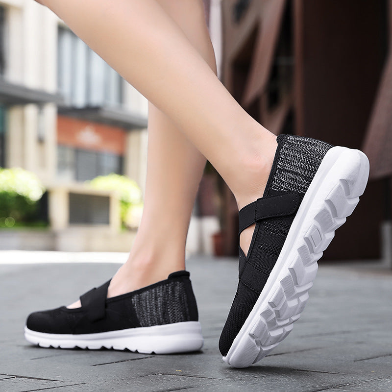 Damen Bequeme Slip-On Sneakers mit flexiblem Riemensystem EB