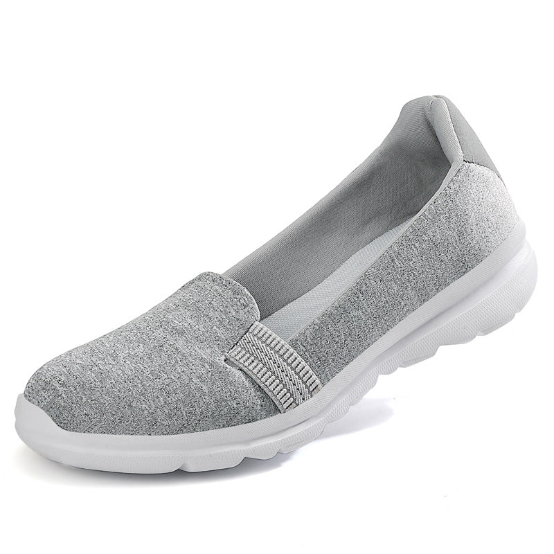 Damen Komfortable Slip-On Ballerinas mit elastischem Riemen EB