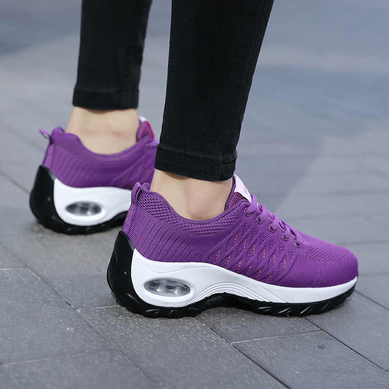Damen Sportliche Atmungsaktive Sneakers mit dämpfender Sohle EB