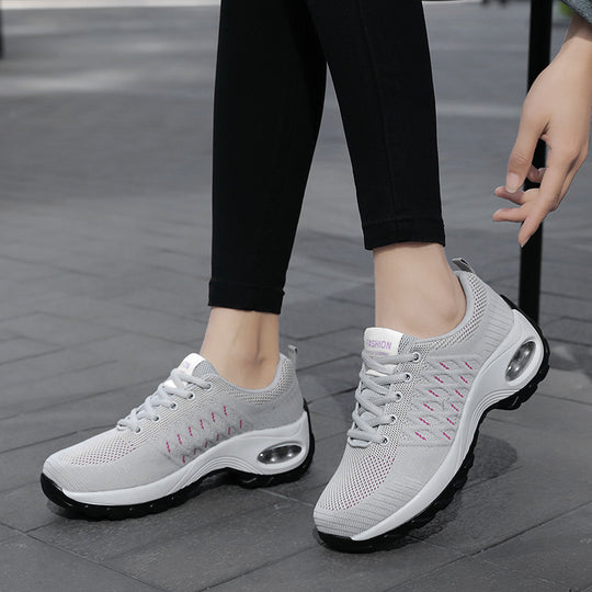 Damen Sportliche Sneakers mit atmungsaktiven Mesh-Obermaterial und flexibler Sohle EB