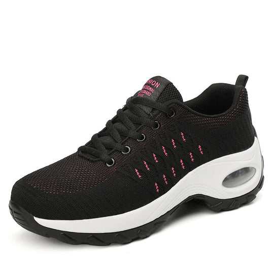 Damen nan urbaner Komfort-Sneaker mit sichtbarer Luftdämpfung und nahtlosem Maschenoberteil EB