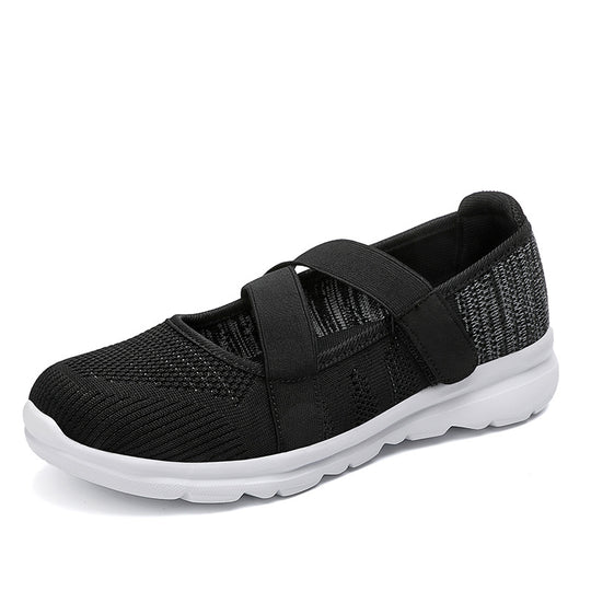 Damen Bequeme Slip-On Sneakers mit flexiblem Riemensystem EB