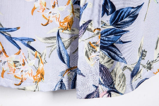 Damen Kurzarmhemd mit floralen Akzenten und luftiger Passform EB