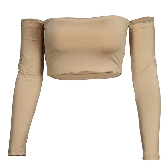 Damen Crop-Top mit langen Ärmeln EB