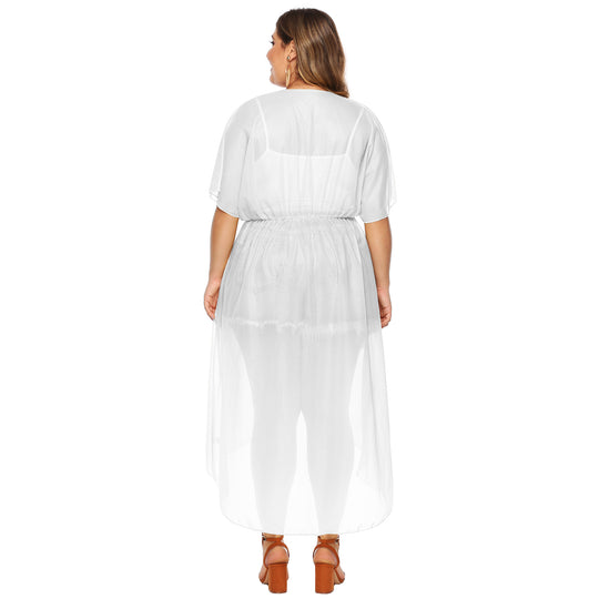 Damen eleganter transparenter Strandkimono EB