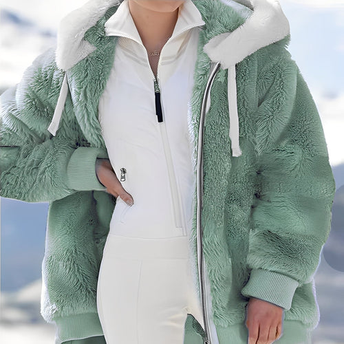 EB | Locker geschnittene, warme Fleecejacke für Frauen