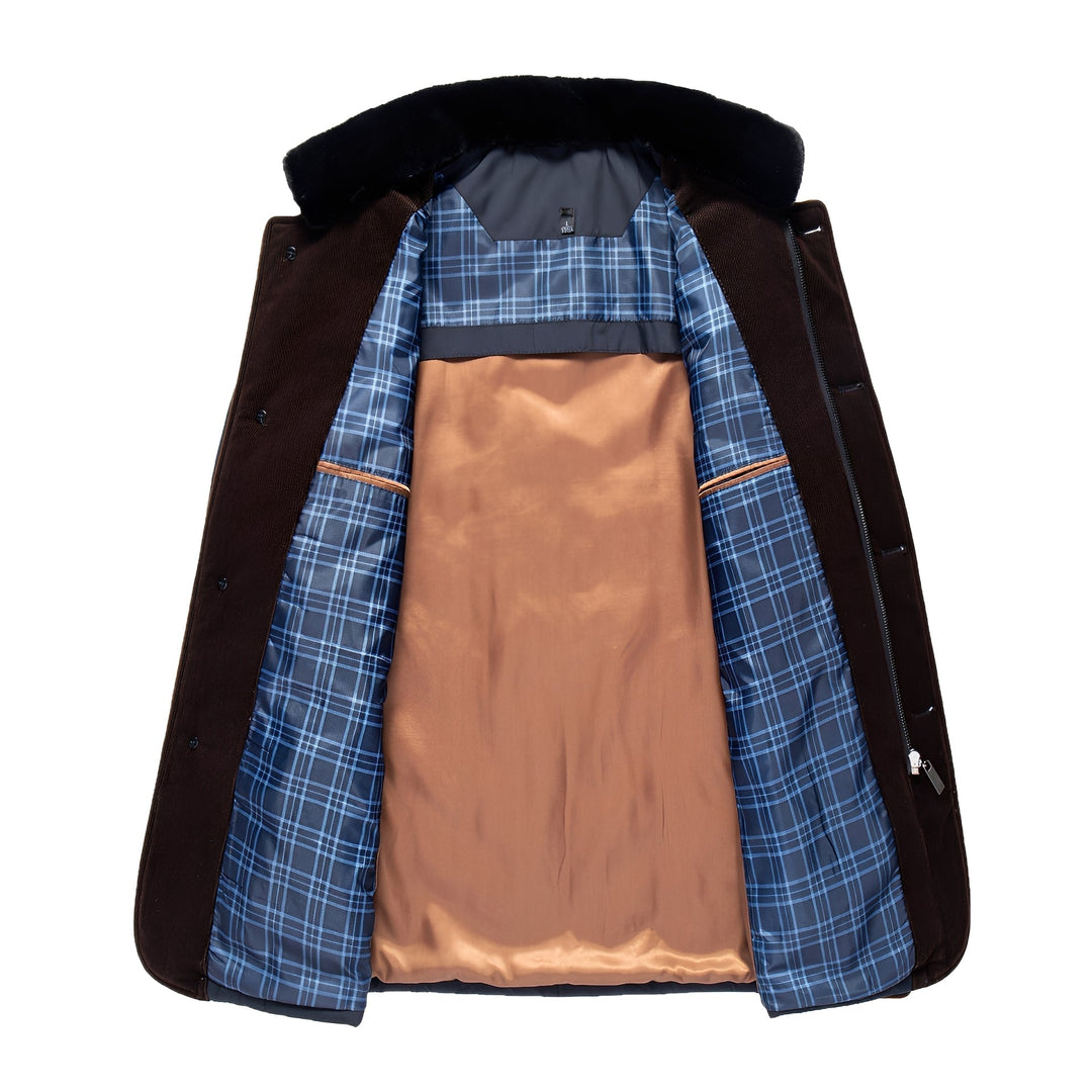 EB | Elegante, gepolsterte Jacke mit Knöpfen für Männer